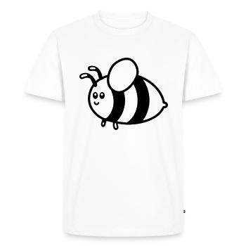 Bee - Men's Premium Organic T-Shirt - white - Front - Nico (187cm)