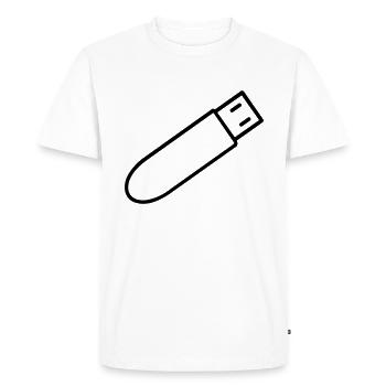 USB flash drive - Men's Premium Organic T-Shirt - white - Front - Nico (187cm)
