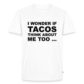 Tacos - T-shirt Premium bio Homme - blanc - Devant - Nico (187cm)