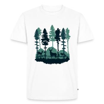 Forest and forest dwellers (for light products) - Men's Premium Organic T-Shirt - white - Front - Nico (187cm)