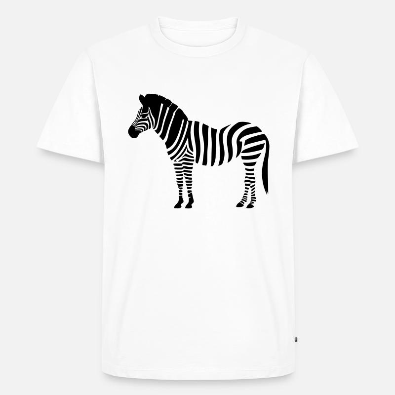 Kleines Zebra - Männer Premium Bio T-Shirt - Weiß