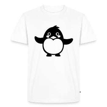 Pingouin - T-shirt Premium bio Homme - blanc - Devant - Nico (187cm)