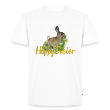 Happy Easter rabbit - Men's Premium Organic T-Shirt - white - Front - Nico (187cm)