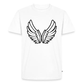 Ailes d'ange - T-shirt Premium bio Homme - blanc - Devant - Nico (187cm)