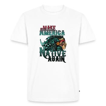 Indien - T-shirt Premium bio Homme - blanc - Devant - Nico (187cm)