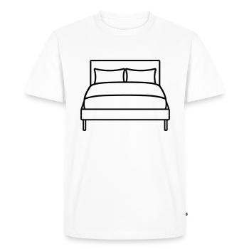 bed - Men's Premium Organic T-Shirt - white - Front - Nico (187cm)