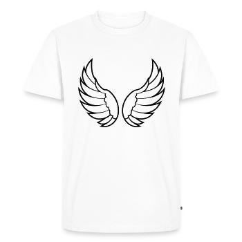 Ailes d'ange - T-shirt Premium bio Homme - blanc - Devant - Nico (187cm)