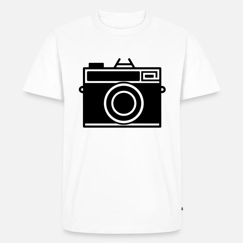Kamera - Männer Premium Bio T-Shirt - Weiß