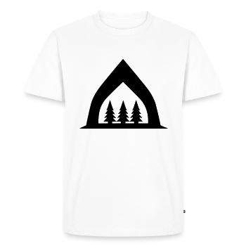 Camping tente - T-shirt Premium bio Homme - blanc - Devant - Nico (187cm)
