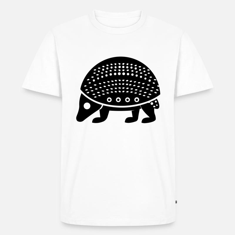 Gürteltier - Männer Premium Bio T-Shirt - Weiß