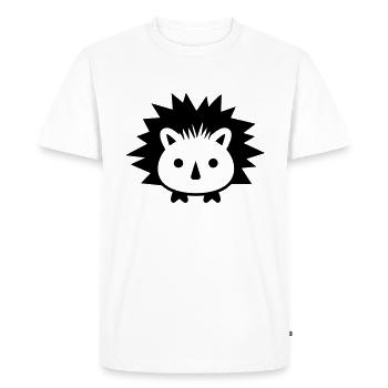 hérisson - T-shirt Premium bio Homme - blanc - Devant - Nico (187cm)