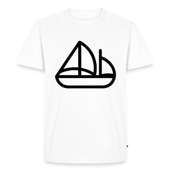 Bateau pirate - T-shirt Premium bio Homme - blanc - Devant - Nico (187cm)