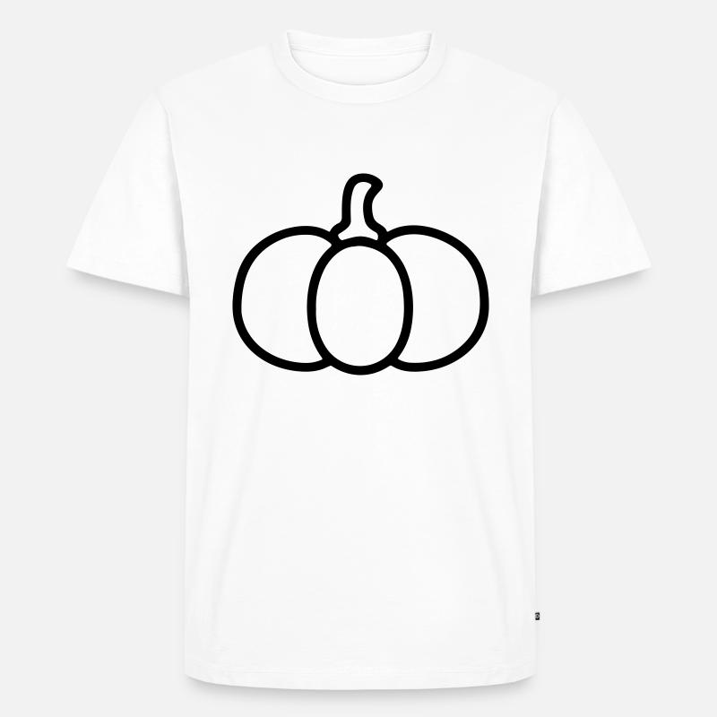 Kürbis - Männer Premium Bio T-Shirt - Weiß