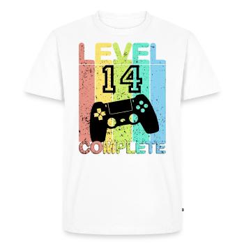 14 anniversaire - Cadeau pour 14 ans - T-shirt Premium bio Homme - blanc - Devant - Nico (187cm)