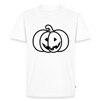 citrouille - T-shirt Premium bio Homme - blanc - Devant - Nico (187cm)