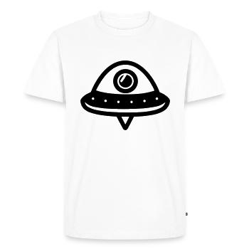soucoupe volante - T-shirt Premium bio Homme - blanc - Devant - Nico (187cm)