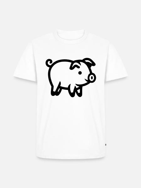 pig - Men's Premium Organic T-Shirt - white