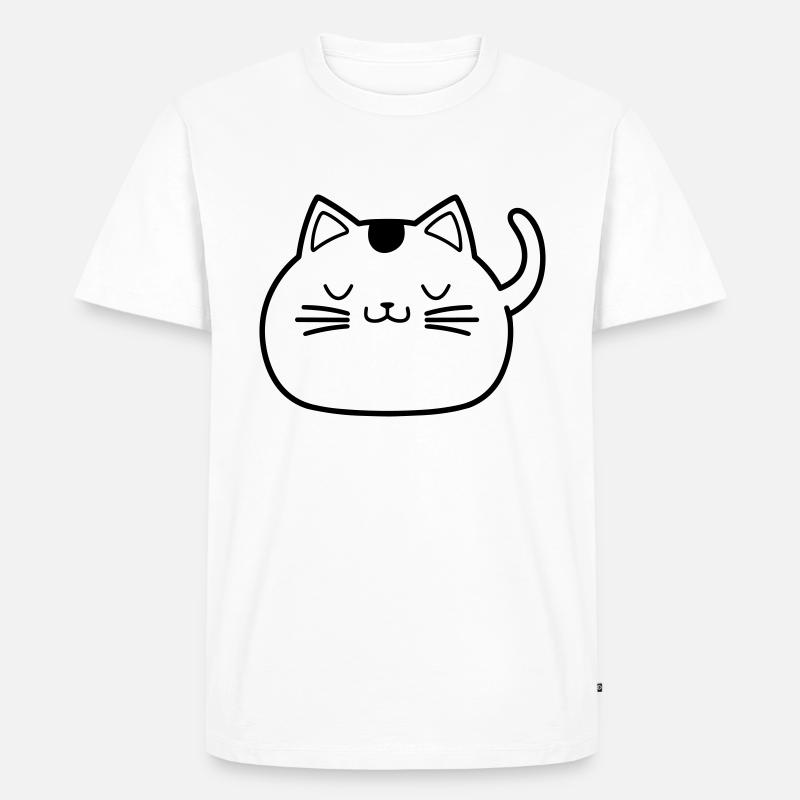 Katze - Männer Premium Bio T-Shirt - Weiß