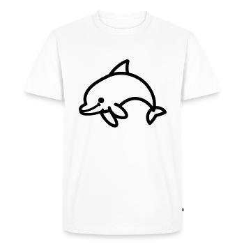 dauphin - T-shirt Premium bio Homme - blanc - Devant - Nico (187cm)