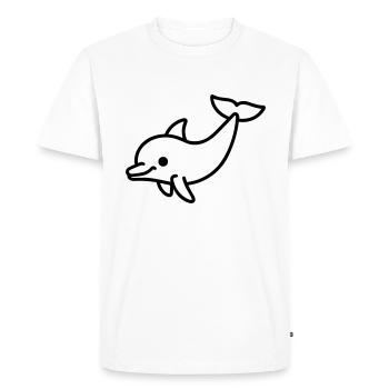 dauphin - T-shirt Premium bio Homme - blanc - Devant - Nico (187cm)
