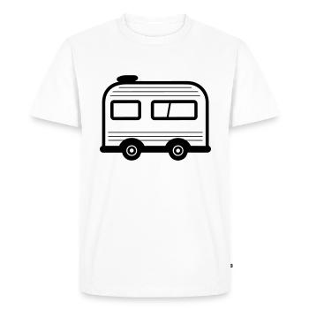 petite caravane - T-shirt Premium bio Homme - blanc - Devant - Nico (187cm)