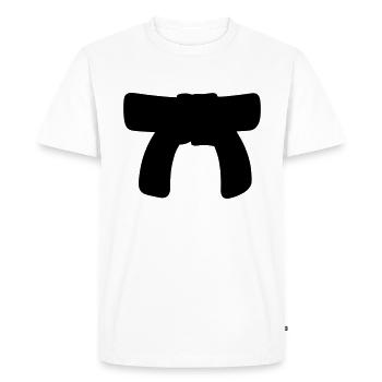 ceinture - T-shirt Premium bio Homme - blanc - Devant - Nico (187cm)