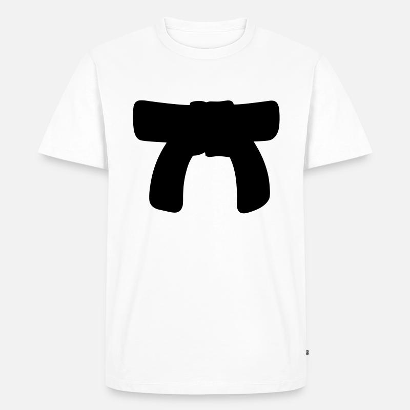 Gürtel - Männer Premium Bio T-Shirt - Weiß