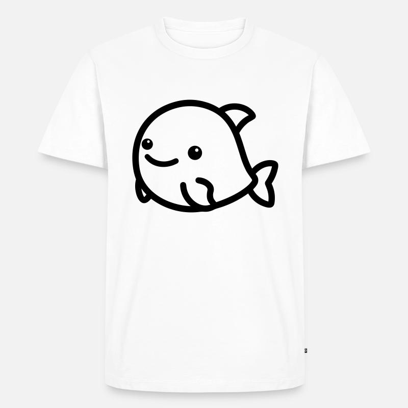 Delfin - Männer Premium Bio T-Shirt - Weiß