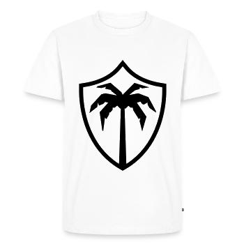 Armoiries du symbole de Palm Island - T-shirt Premium bio Homme - blanc - Devant - Nico (187cm)