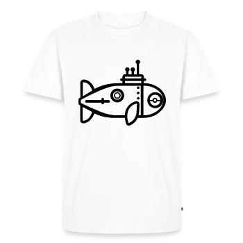 bateau Sous-marin - T-shirt Premium bio Homme - blanc - Devant - Nico (187cm)