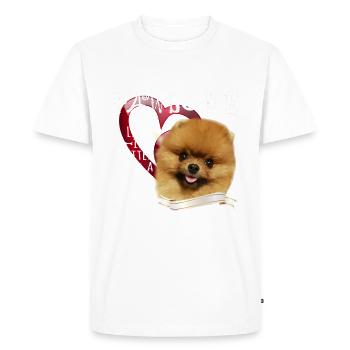 Fluffypom Pomeranian shirt and accessories - Men's Premium Organic T-Shirt - white - Front - Nico (187cm)