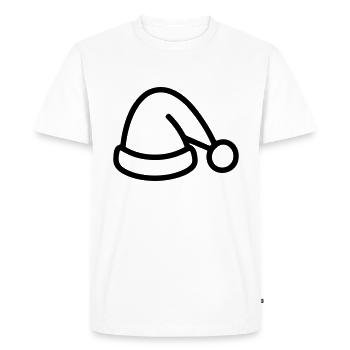 bonnet de noel - T-shirt Premium bio Homme - blanc - Devant - Nico (187cm)