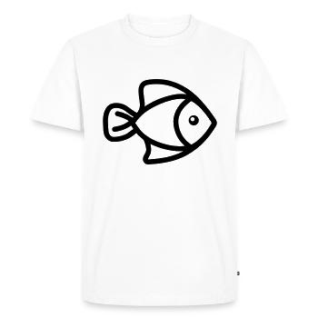 Fish - Men's Premium Organic T-Shirt - white - Front - Nico (187cm)
