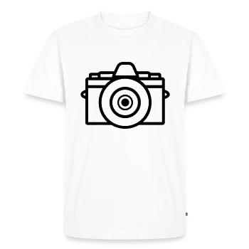 Appareil photo - T-shirt Premium bio Homme - blanc - Devant - Nico (187cm)