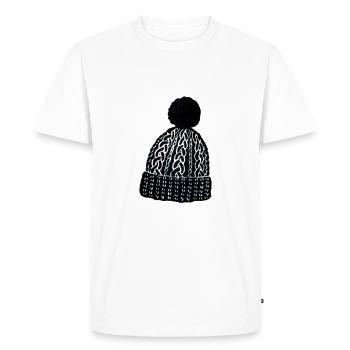 Bonnet d'hiver Bonnet en laine Bonnet - T-shirt Premium bio Homme - blanc - Devant - Nico (187cm)