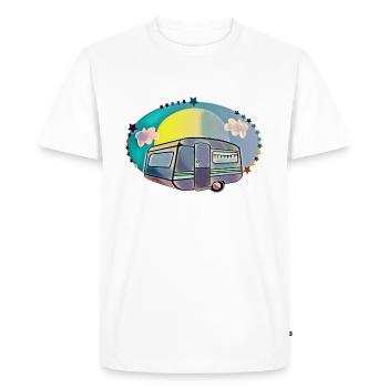 Camping campers caravane Amour - T-shirt Premium bio Homme - blanc - Devant - Nico (187cm)