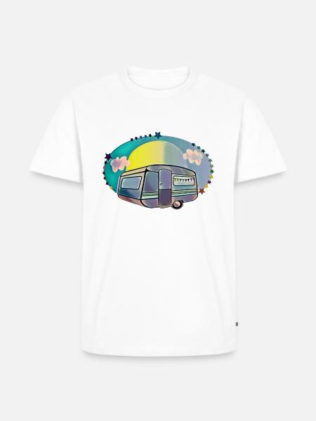 Camping campers caravan love - Men's Premium Organic T-Shirt - white