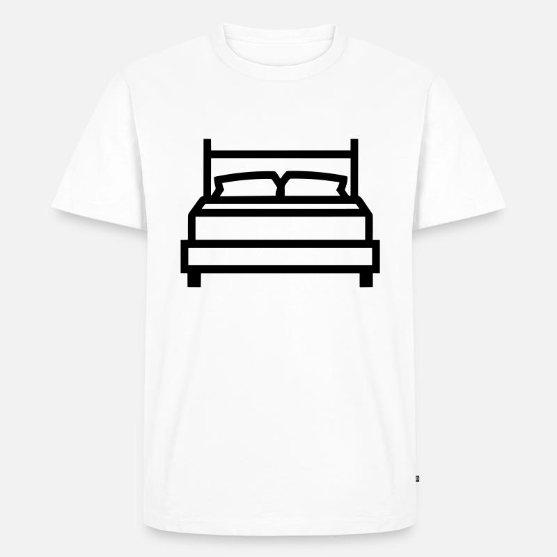 Bett - Männer Premium Bio T-Shirt - Weiß