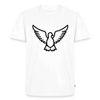 Colombe - T-shirt Premium bio Homme - blanc - Devant - Nico (187cm)