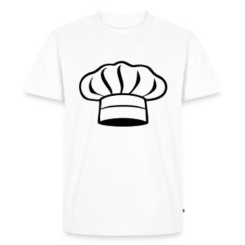 Toque Chef de cuisine - T-shirt Premium bio Homme - blanc - Devant - Nico (187cm)