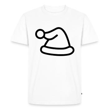 bonnet de noel - T-shirt Premium bio Homme - blanc - Devant - Nico (187cm)