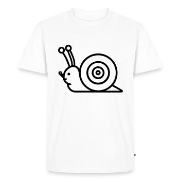 Snail - Men's Premium Organic T-Shirt - white - Front - Nico (187cm)