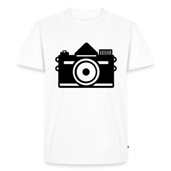 Appareil photo - T-shirt Premium bio Homme - blanc - Devant - Nico (187cm)