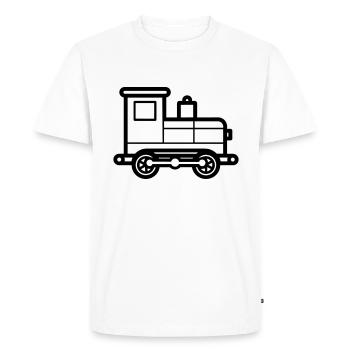 locomotive - T-shirt Premium bio Homme - blanc - Devant - Nico (187cm)