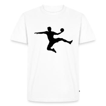 HANDBALLER cadeau club club joueur coach - T-shirt Premium bio Homme - blanc - Devant - Nico (187cm)