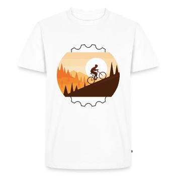 Cycling Bike Bicycle Sport Cycling Biker Cycling - Men's Premium Organic T-Shirt - white - Front - Nico (187cm)
