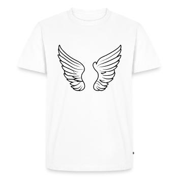 Ailes d'ange - T-shirt Premium bio Homme - blanc - Devant - Nico (187cm)