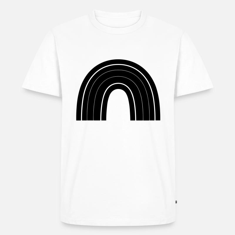 Regenbogen - Männer Premium Bio T-Shirt - Weiß