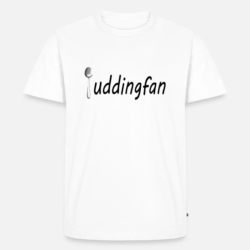 Puddingfan - Männer Premium Bio T-Shirt - Weiß