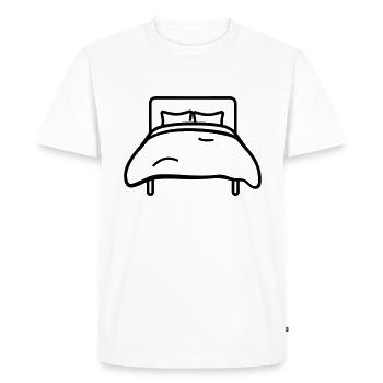 bed - Men's Premium Organic T-Shirt - white - Front - Nico (187cm)